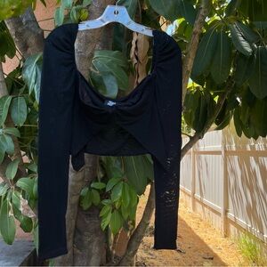 Tiger Mist Black Long Sleeve Bolero Shrug